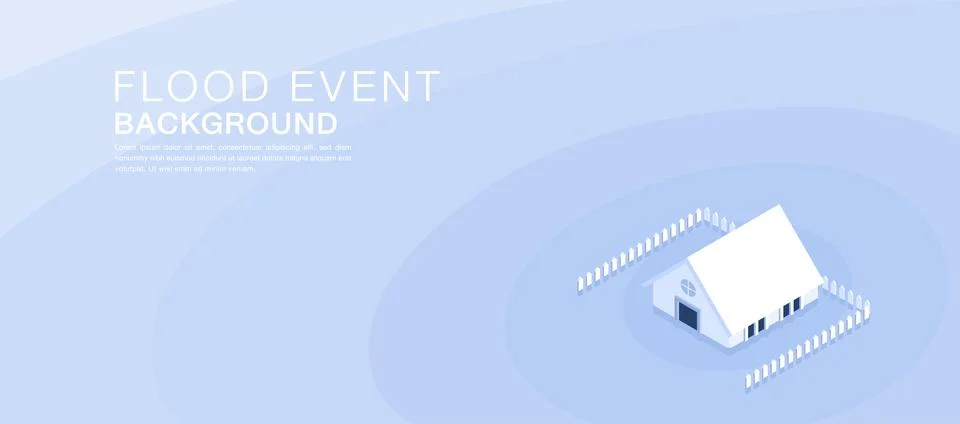 Background image of the flood event Stock Illustration