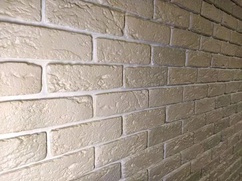 Background image in the form of gray brick, Photo background, which is illumi 스톡 사진