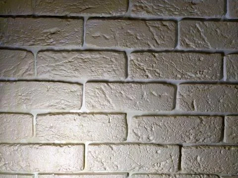 Background image in the form of gray brick, Photo background, which is illumi Stock Photos