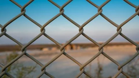 Background image of a garden chain link fence Фото