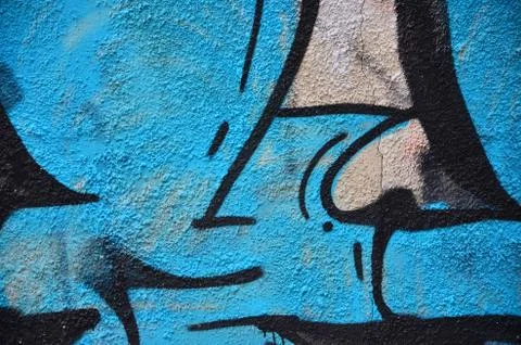 Background image with graffiti elements. Texture of the wall, painted in diff Stock Photos