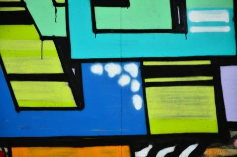 Background image with graffiti elements. Texture of the wall, painted in diff Stock Photos