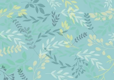 Background image with leaf pattern. Multi color. Vector illustration Stock Illustration