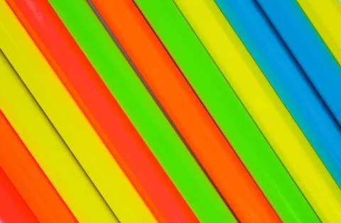 Background image made with many different colored wood pencil crayons Stock Photos