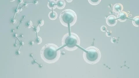 Background image of mint color molecule structure Illustration