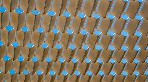 Background image of Modern ceiling / shade with metals for ventilation and li 写真素材