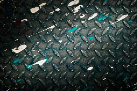 Background image pattern steel sheet for corridor Dark black, beautiful, stro Foto stock