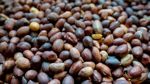 Background image of roasted peanuts with skin, Stock-Fotos