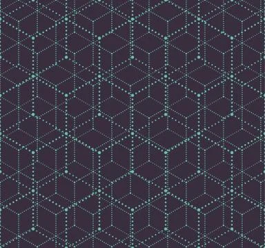 Background image of seamless dotted 3D square repeat pattern. Stock Illustration