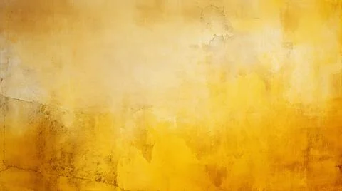 Background image of texture plaster on the wall in yellow tones in grunge style Stock Illustration