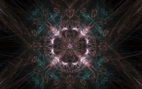 Background image vintage pattern in the form of an abstract flower Stock Illustration