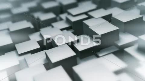 Background image of waving cubes. Version B. Stock Illustration