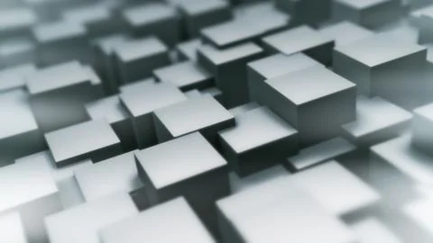 Background image of waving cubes. Version B. Stock Illustration