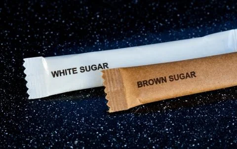 Background image with White and brown sugar 스톡 사진