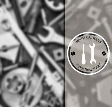 Background of industrial tools. Illustrazione stock