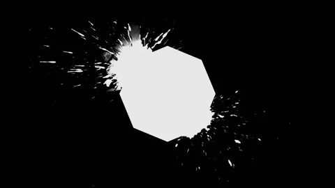 Background Ink Blob Appearance - Octagon Video stock 111007601