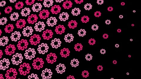 Background for inscriptions, processed with animated flowers Stock Footage 296537384