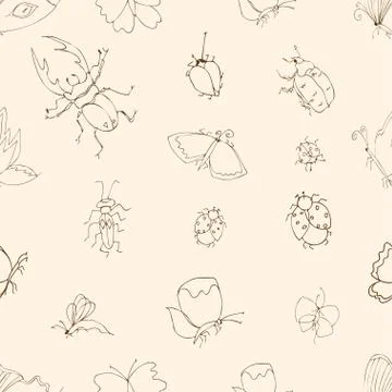 Background of the insects Иллюстрация