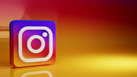Background Instagram icon 3d rendering Иллюстрация