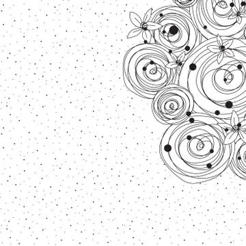 Background with intricate scribbles on the background Stock Illustration