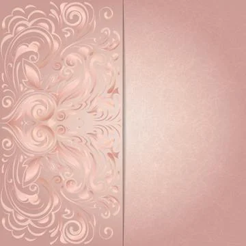 Background for invitation with pink floral pattern Stock Illustration