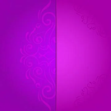 Background for invitation with violet floral pattern Stock Illustration