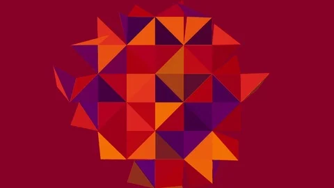 Background of iridescent triangles Stock Footage 71585633