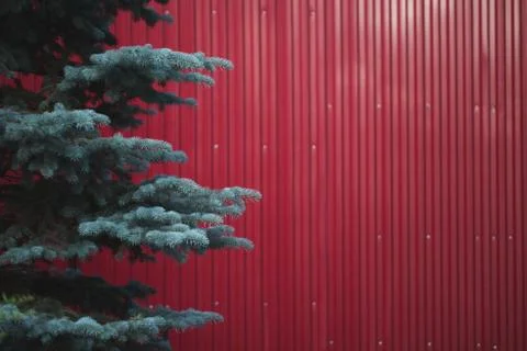 Background of iron red leaves. example of a simple fencing Stock Photos