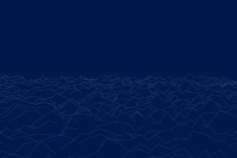 Background with irregular blue lines. Noise from lines. Vector illustration. Stock Illustration