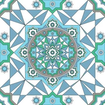 Background with Islamic Seamless Pattern. Vector illustration Stock Illustration