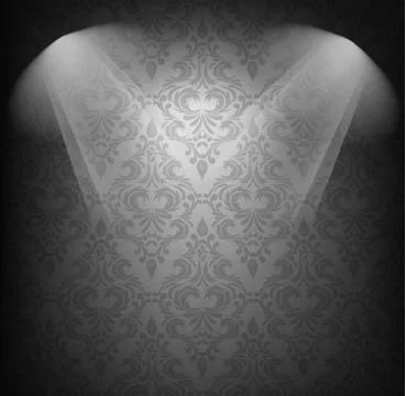 Background iwth damask pattern Illustrazione stock