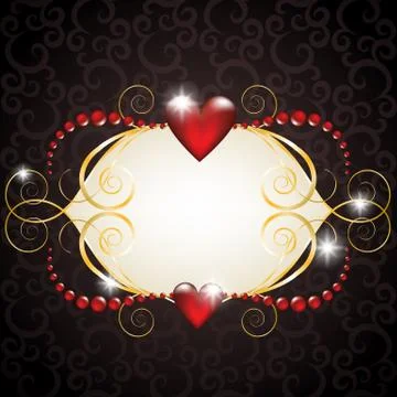 Background with jewelry frame Illustrazione stock