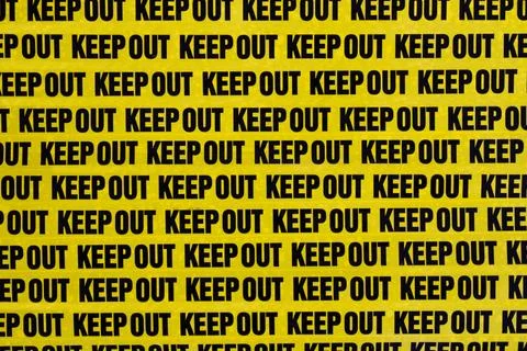 Background keep out, distance, warning sign Stock Photos
