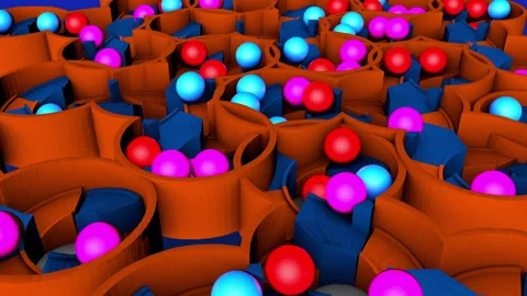 Background For Kids Of Moving Plastic Colored Balls Stock Footage 162027275