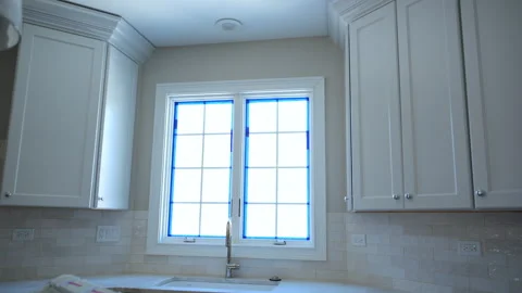 Background kitchen in cabinets, real life environment 库存影片 330980398