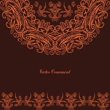 Background with lace ornament Stock Illustration