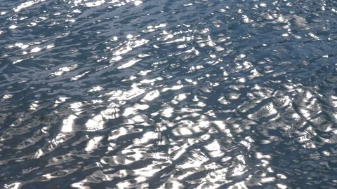 Background of lake water surface with ripples and sunlight at sunrise. Stock-Footage 126372899