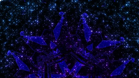Background with large blue stars. Dynamic abstract blue background with Stock-Footage 146728940