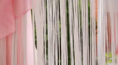 Background with a large number of pink cords Video stock 52512502