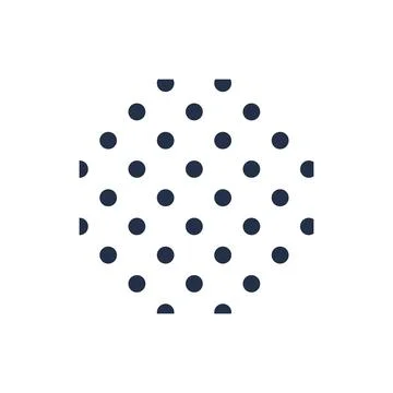 Background With Large Round Dot Blue Dot Pattern Illustrazione stock