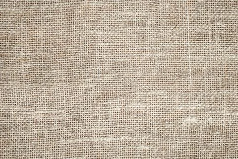 Background of a large texture of gray-beige burlap Stock Photos