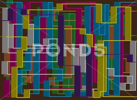 Background with a layered rectangular pattern Ilustração Stock