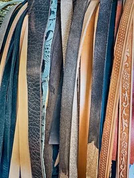 Background of Leather Hat Bands Foto stock