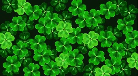 Background of leaves of clover Stock Illustration
