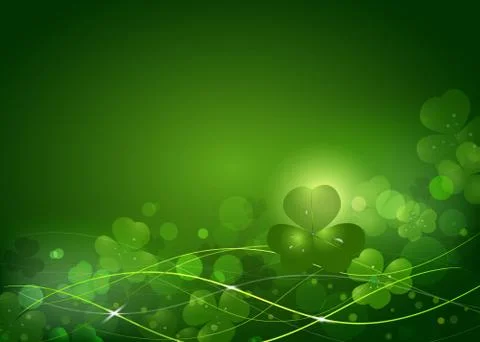 Background from the leaves of the clover to St. Patrick's Day Stock Illustration