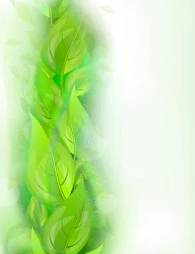 Background with leaves Illustrazione stock