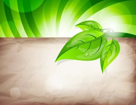 Background with leaves Illustrazione stock