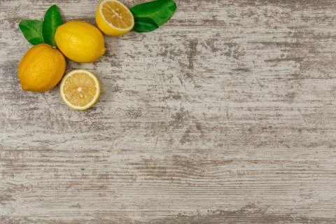 Background with lemons Stock Photos