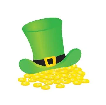 Background with leprechaun or gnome on patrick day Stock Illustration
