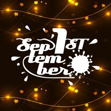 Background lettering the first of September Stock Illustration